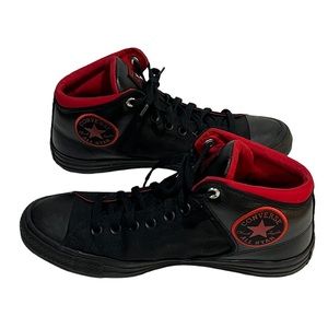 Converse CT AS High Street Black/Red High Top Sneakers Men 8 Women 10 164883C